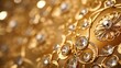 elegant gold ornament background illustration shiny metallic, fashion style, glamour precious elegant gold ornament background
