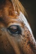 A detailed view of a brown horse's eye. Perfect for equestrian enthusiasts or animal lovers looking for a unique perspective.