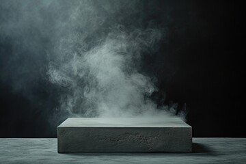 Aufkleber - Smoke billowing out of a white box. Versatile image for various uses