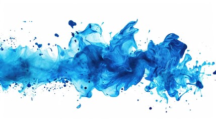Aufkleber - Blue substance close-up on a plain white background. Versatile image for various concepts and designs