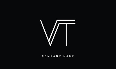 VT, TV, V, T Abstract Letters Logo Monogram