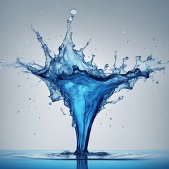 Canvas Print - blue water splash illustration background