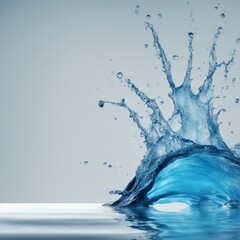 Canvas Print - blue water splash illustration background