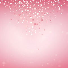 Poster - pink background with heart bokeh
