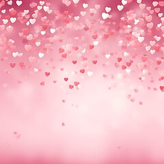 Poster - valentine background with hearts