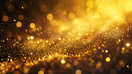 Poster - gold flake with light bokeh background