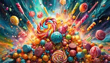 Background With Candy