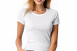 © dendyh7 - Woman in White Tshirt Mockup created with Generative AI