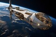 Artists Rendering of Space Station in Orbit, Futuristic Design Showcasing Human Ingenuity and Technological Advancements