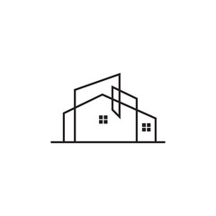 Wall Mural - minimalist house modern icon logo design vector