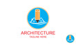 Architecture Logo Design Template With Pencil and House.