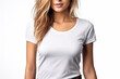 © dendyh7 - Woman in White Tshirt Mockup created with Generative AI