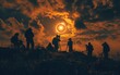 © AZ Studio - Solar Eclipse Expedition: Astronomers on an expedition to witness a solar eclipse, showcasing their dedication to celestial events