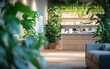 © AZ Studio - Wellness Clinic Oasis: A wellness clinic with plants, showcasing the compatibility of medical devices with a nature-centric design, fostering a sense of tranquility and healing