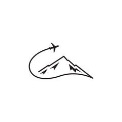 Wall Mural - mountain icon logo design vector