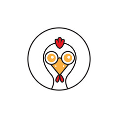 Wall Mural - chick cool icon logo design vector