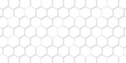 Poster - 3d hexagonal structure futuristic white background and embossed hexagon abstract with hexagon background. honeycomb hexagonal background. Hexagon shape, white, shiny black. hexagon pattern shape.