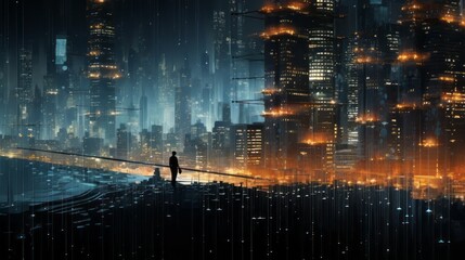 Poster - Digital transformation in finance: financial analysts processing and interpreting data for market trends