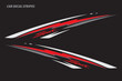 Wrap Design For Car vectors. Sports stripes, car stickers black color. Racing decals for tuning3