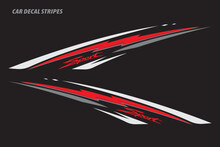 Wrap Design For Car Vectors. Sports Stripes, Car Stickers Black Color. Racing Decals For Tuning3