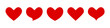 © rasna - Set of 5 Red Heart Icon Collection Isolated on Transparent Background