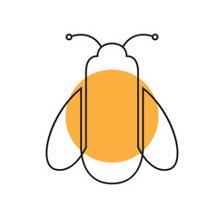 Poster - insect fly icon logo vector