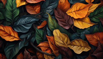 Abstract leaves texture background