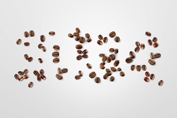 Wall Mural - Coffee 2024 New Year with aroma beans