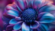 A close up of a flower with purple and blue colors generated by ai