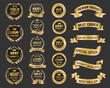 © patthana - Golden luxury premium quality label badges on grey background