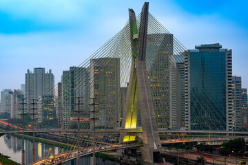 Wall Mural - Skyline of Sao Paulo at night, Brazil