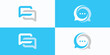 © ahmad - Double chat icon collection vector logo design.