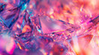 Background with a glass, Holographic background with glass shards. Rainbow reflexes in pink and purple color. Abstract trendy pattern. Texture with magical effect, Ai generated image
