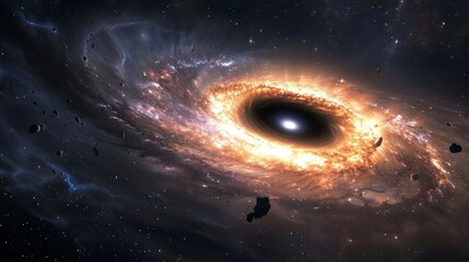 Canvas Print - Amazing spiral-shaped galaxy in the universe in high definition and quality
