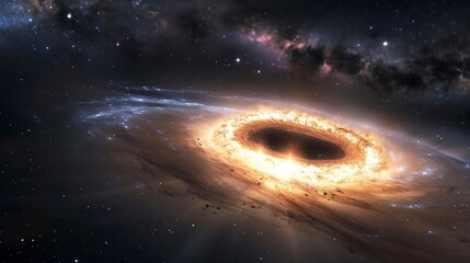 Wall Mural - Amazing spiral-shaped galaxy in the universe in high definition and quality 4k