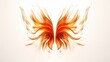 Abstract conceptual design a fiery butterfly shape.Generative AI