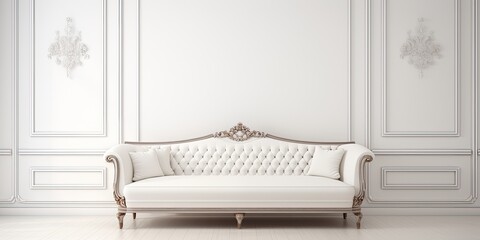 Poster - White room with a classical sofa