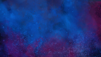 Wall Mural - purple and blue textured background. watercolor dark blue and pink red gradient space nebula universe.