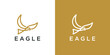 Eagle logo vector, eagle logo design template with line style