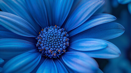 Wall Mural - A lovely blue daisy, very detailed