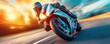 motorcycle sport raceway man and women driving motorbike created by ai