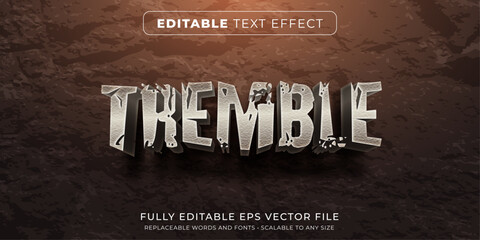 Wall Mural - editable text effect in earthquake style