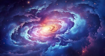 Wall Mural - colorful galaxy in open space wallpaper, gorgeous galactic background with stars in outer cosmos, astronomy concept