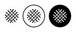 Texture Fabric Line Icon Set. Fabric Weave Texture Fiber Symbol in Black and Blue Color.