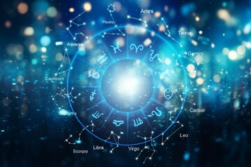 Wall Mural - zodiac horoscope abstract circle astrology concept