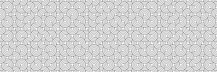 Poster - horizontal black line oriental pattern for background.