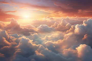 Wall Mural - clouds and sun