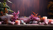 Serene Sanctuaries: Indulge in Tranquil Bliss with Candlelit Spa, Aromatherapy, Massage, and Natural Beauty, generative AI