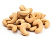 Roasted and Salted Cashew Nuts Isolated on White Background
