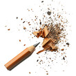Sharpened Pencil with Shavings PNG Transparent Background